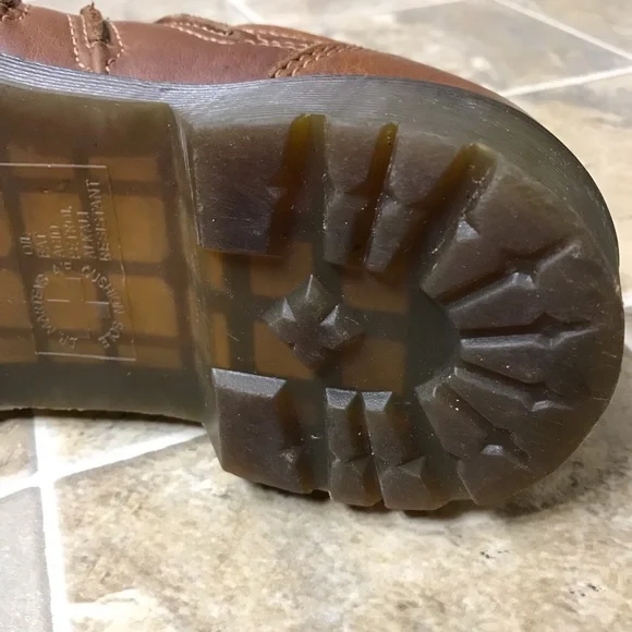 Dr. Martens Leather Chunky Oxford Low Top Shoes Women 7 Brown Vintage 12037 - Picture 15 of 16